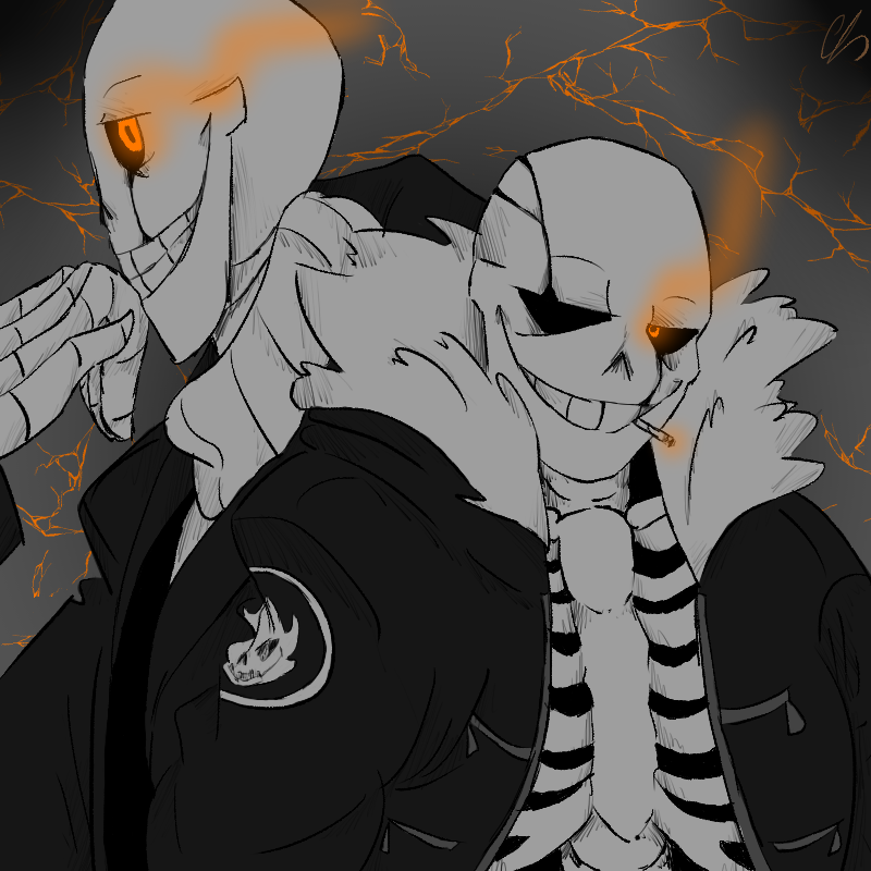 Gaster Sans And Papyrus By Flargahblargh On Deviantart Of Gastertale Papyru...