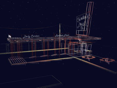 3D Diner Wireframe