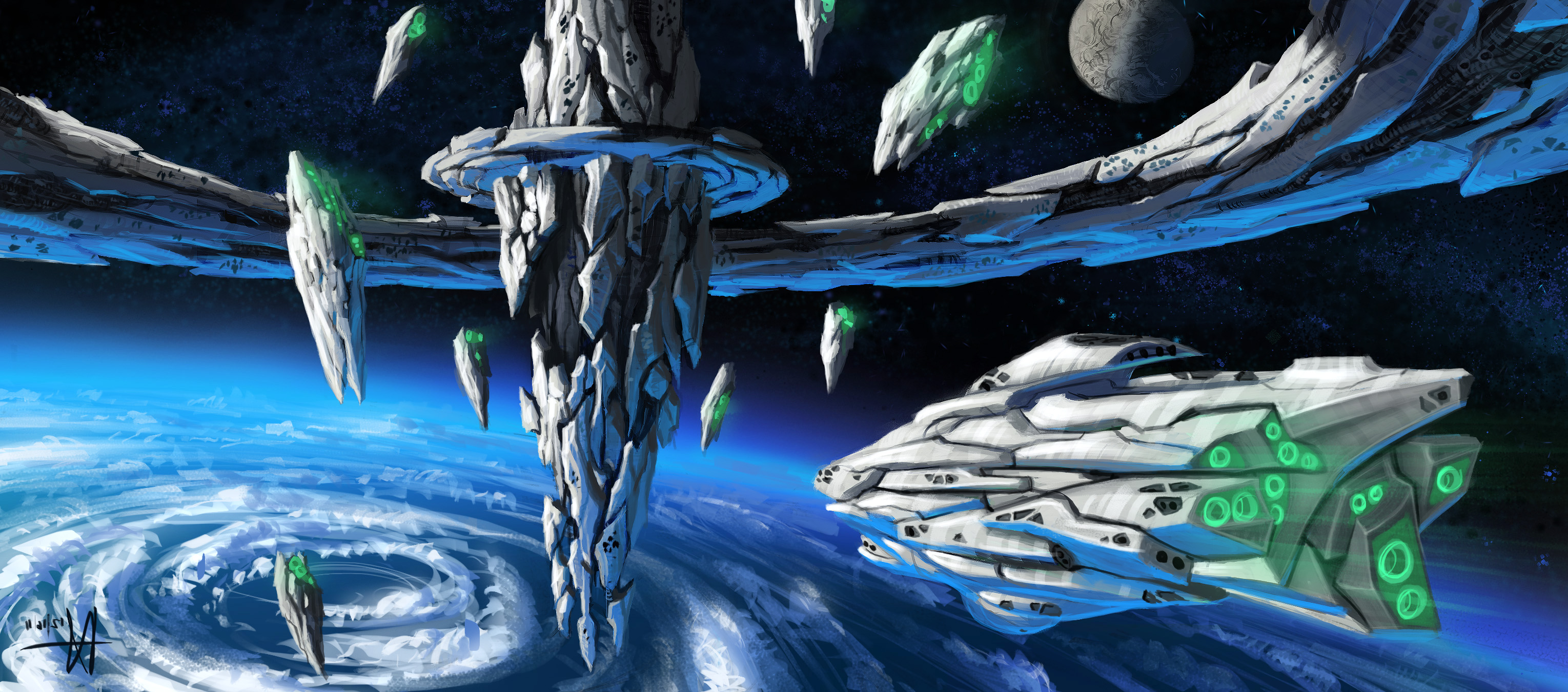organic space station by mikemars on DeviantArt organic space station by mikemars on DeviantArt