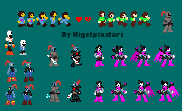 Some Undertale custom sprites by Nigelpixelart on DeviantArt