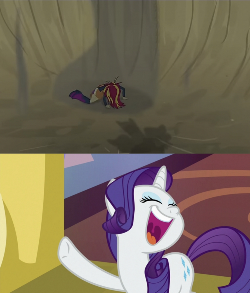 Aut Fallen Rarity Rarity laughing at Evil sunset shimmer defeated by Fallenbryanskywalker ...