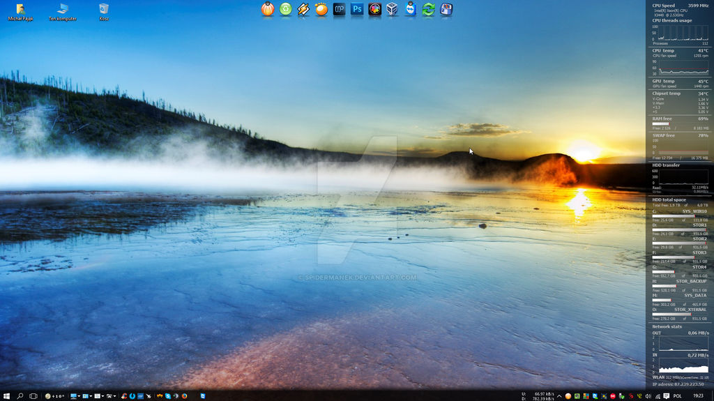 Samurize Deviantart My desktop with Samurize and Nexus launchbar by SpiderMANek on DeviantArt