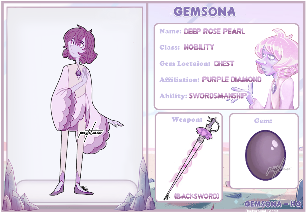 (OC) Deep Rose Pearl by pastelaine-art