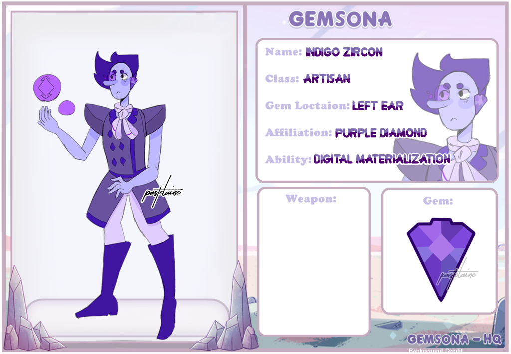 (OC) Indigo Zircon by pastelaine-art
