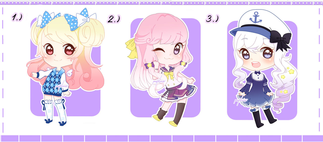 Cheap Chibi Adoptable Auction (CLOSE) by pastelaine-art