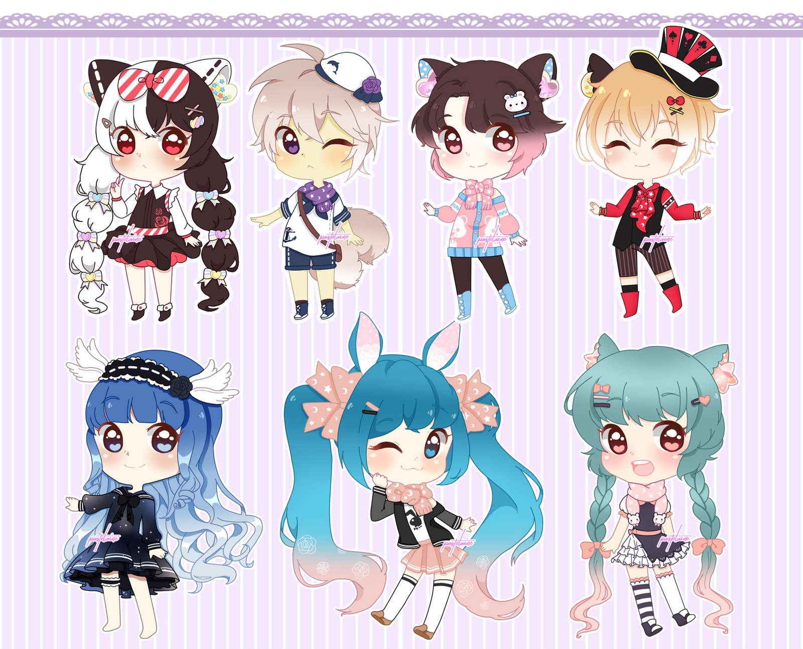 Cheap Chibi Aesthetic Adoptable Auction (Open) by pastelaine-art