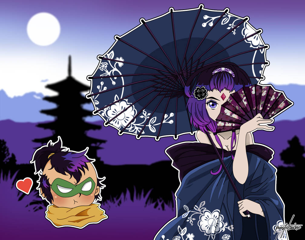Batman Ninja (Geisha Raven X Ninja Robin) by pastelaine-art