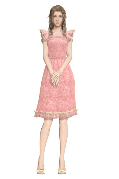 aerith pink dress remake New FFVIIR Play Arts Kai Figure Is Aerith in Her Red Dress