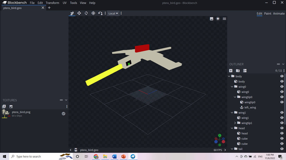 Block Bench Wing Model Blockbench WIP 1: Ptera Bird by Xela-The-Conqueror on DeviantArt