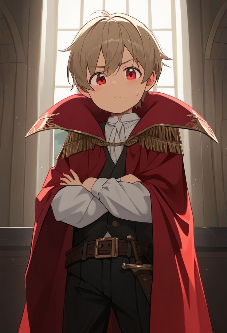 Little Boy,light Brown Hair,red Eyes,nobleman,rena by Xela-The-Conqueror