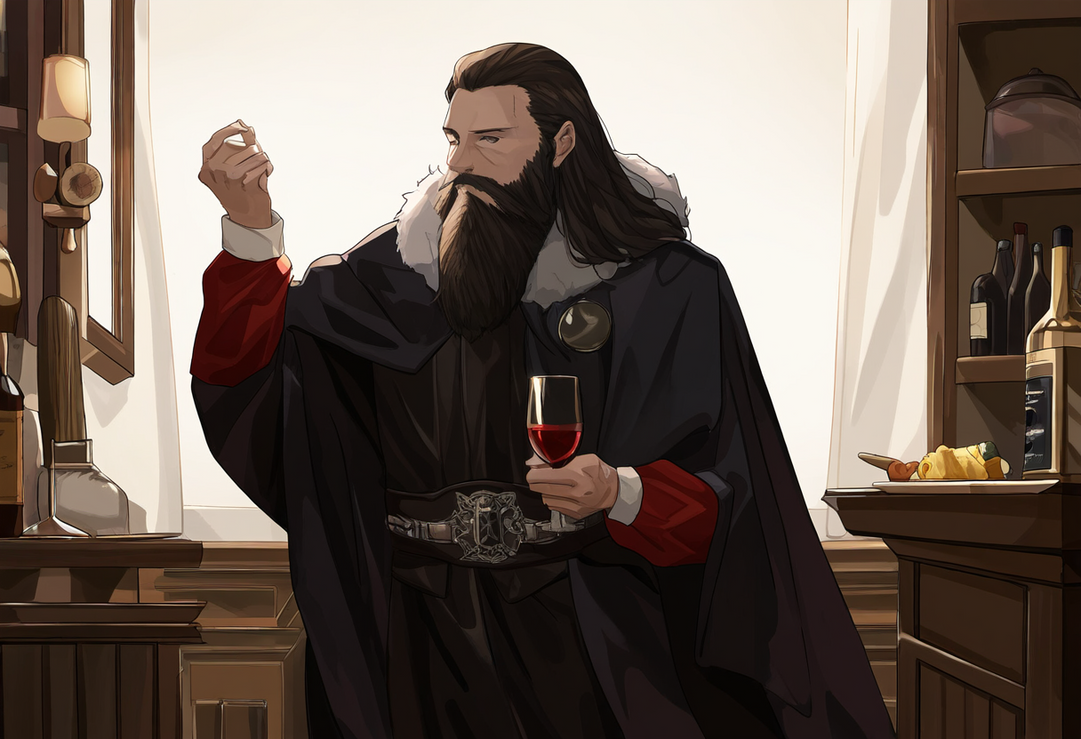 Rasputin Drinking Wine At Feast,bearded Man,standi by Xela-The-Conqueror
