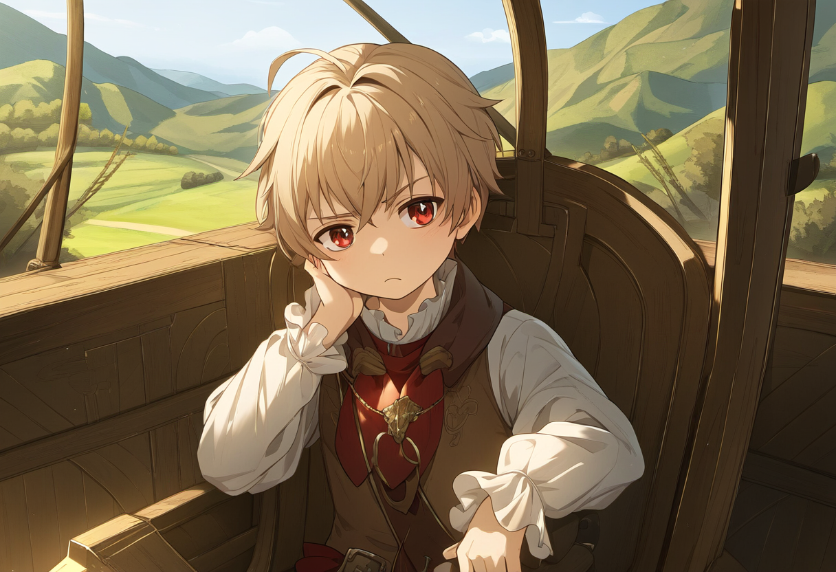 Boy,noble,child,red Eyes,light Brown Hair,inside O