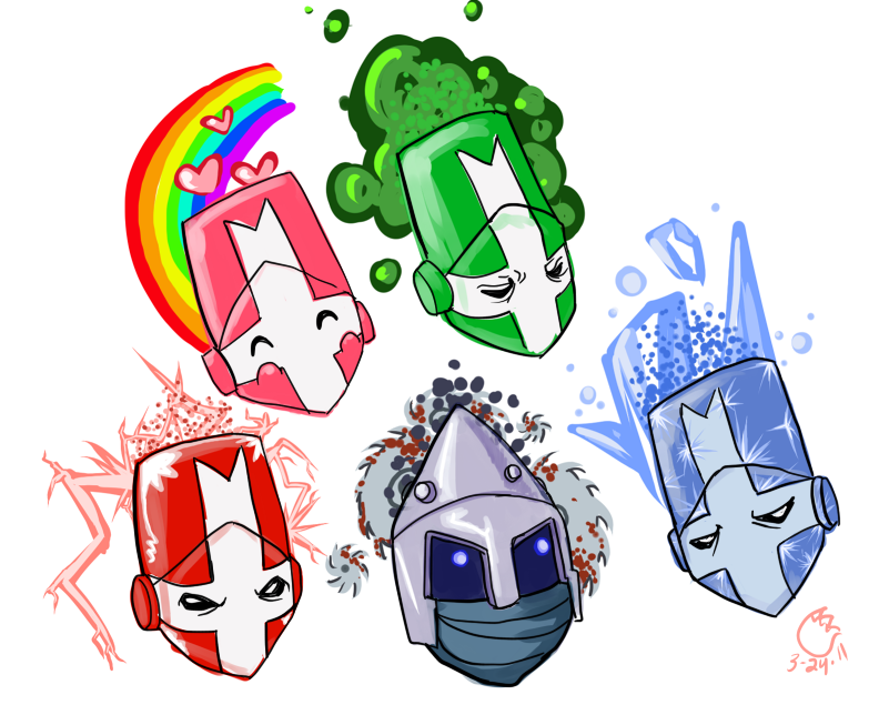 Old Castle Crashers doodle