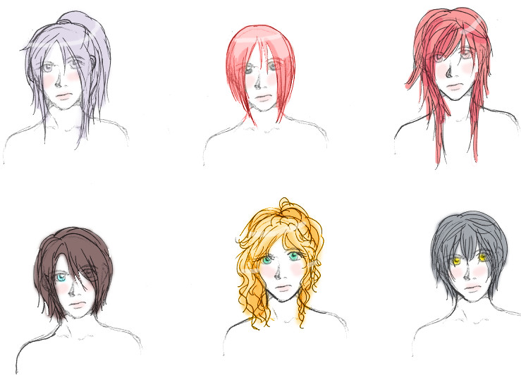 FEMALE and MALE HAIRSTYLES by Cipple on DeviantArt