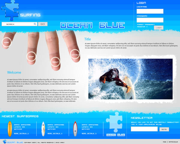 Ocean Rant Layout ocean blue layout 2 by XtraxX on DeviantArt