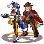 iWarz07 Commission: Trystal and McCroud by MichaelJLarson