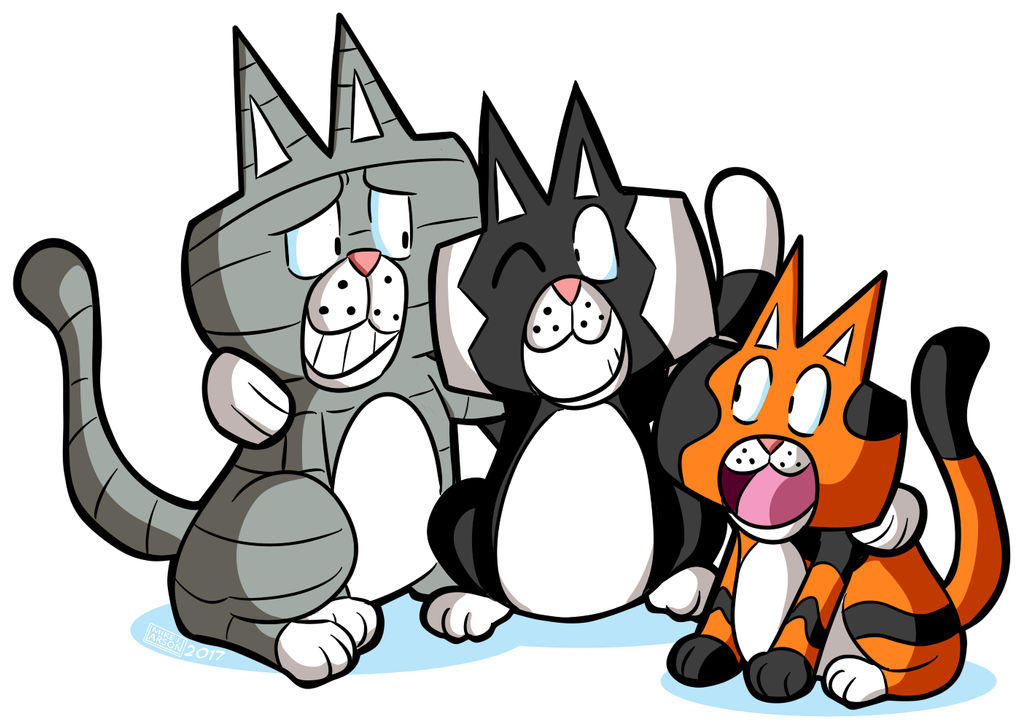 Cobaltkatdrone Commission: Kat-Nap Cats by MichaelJLarson