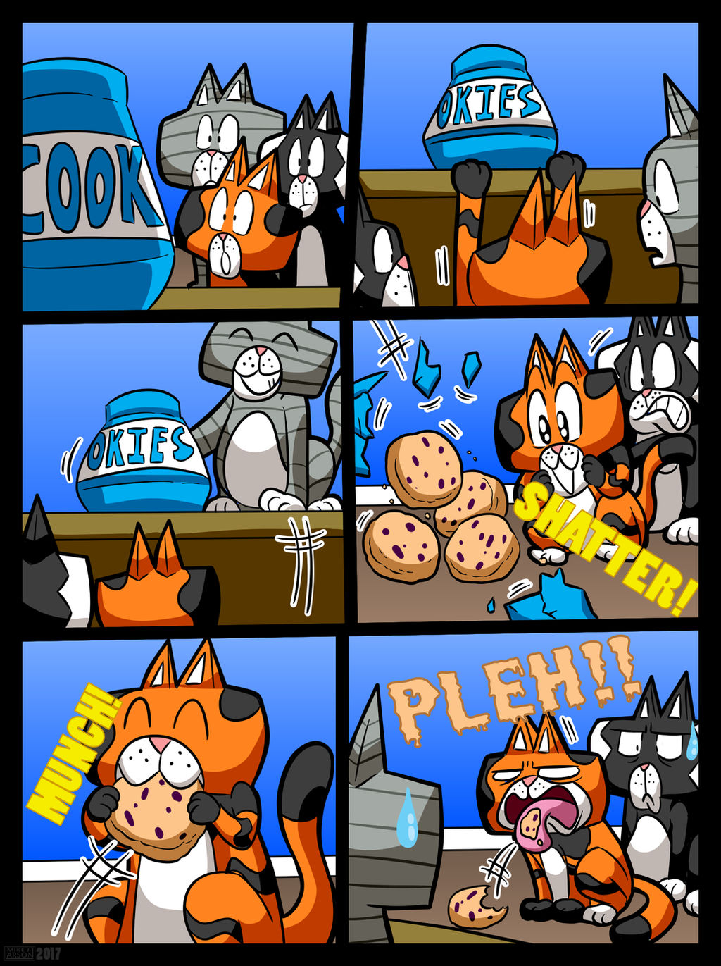 Cobaltkatdrone Commission: Kat-Nap Comic by MichaelJLarson