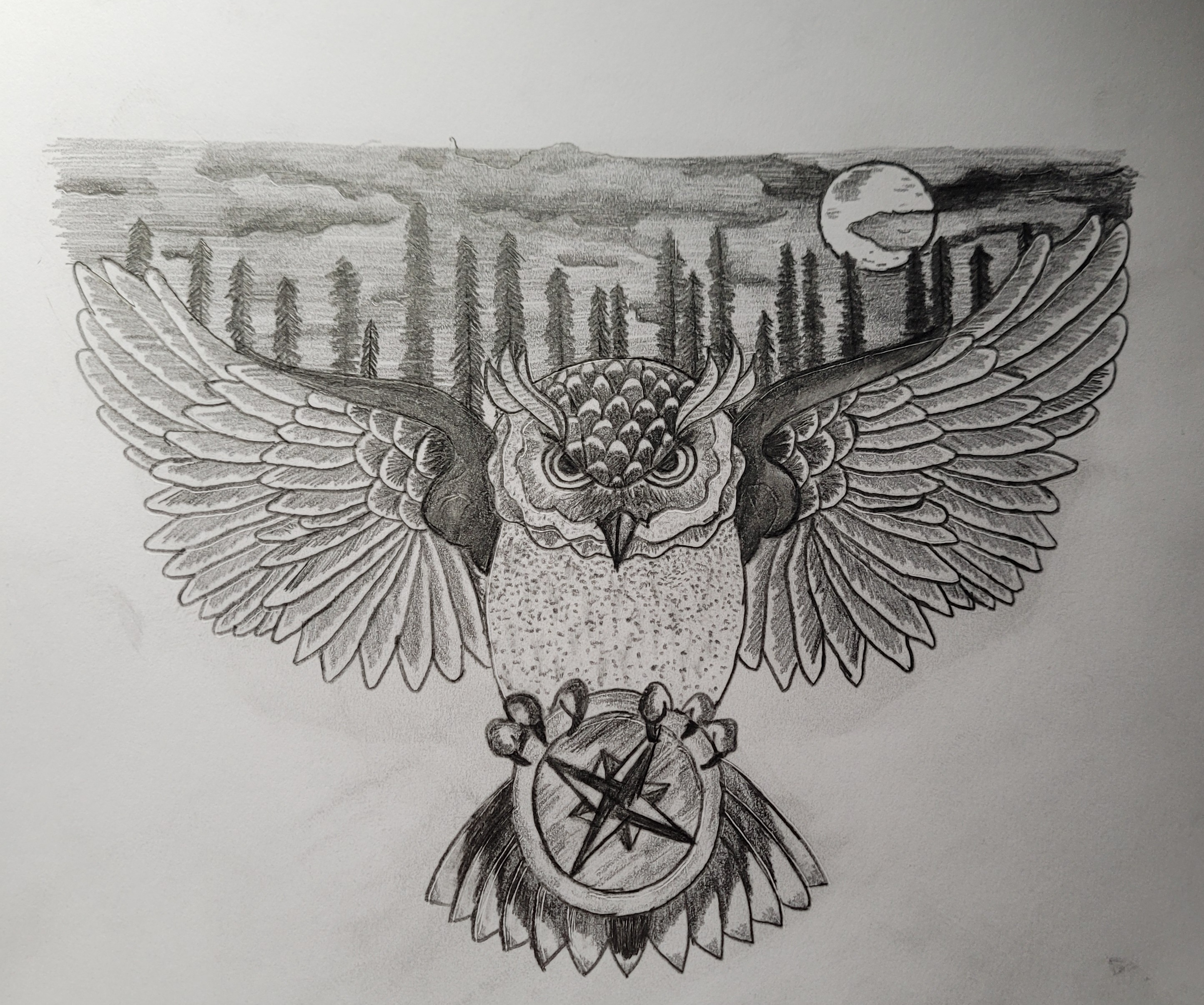 Owl drawing for tattoo by CheekyTyler on DeviantArt Owl drawing for tattoo by CheekyTyler on DeviantArt