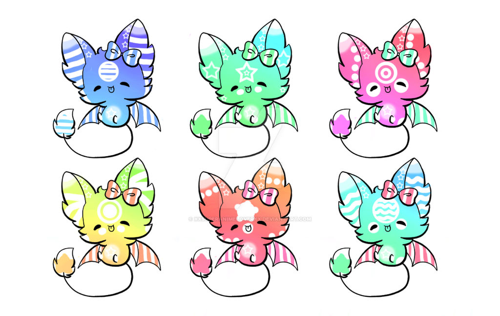 Colorful Bats Deviantart Colorful bats 2/6 OPEN by XXsuperanimeloverXX on DeviantArt