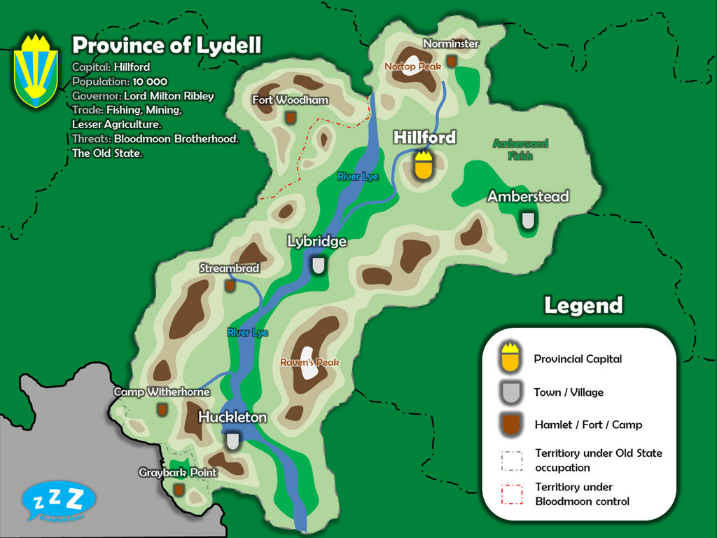 Map of the Province of Lydell by Triple-Zed on DeviantArt