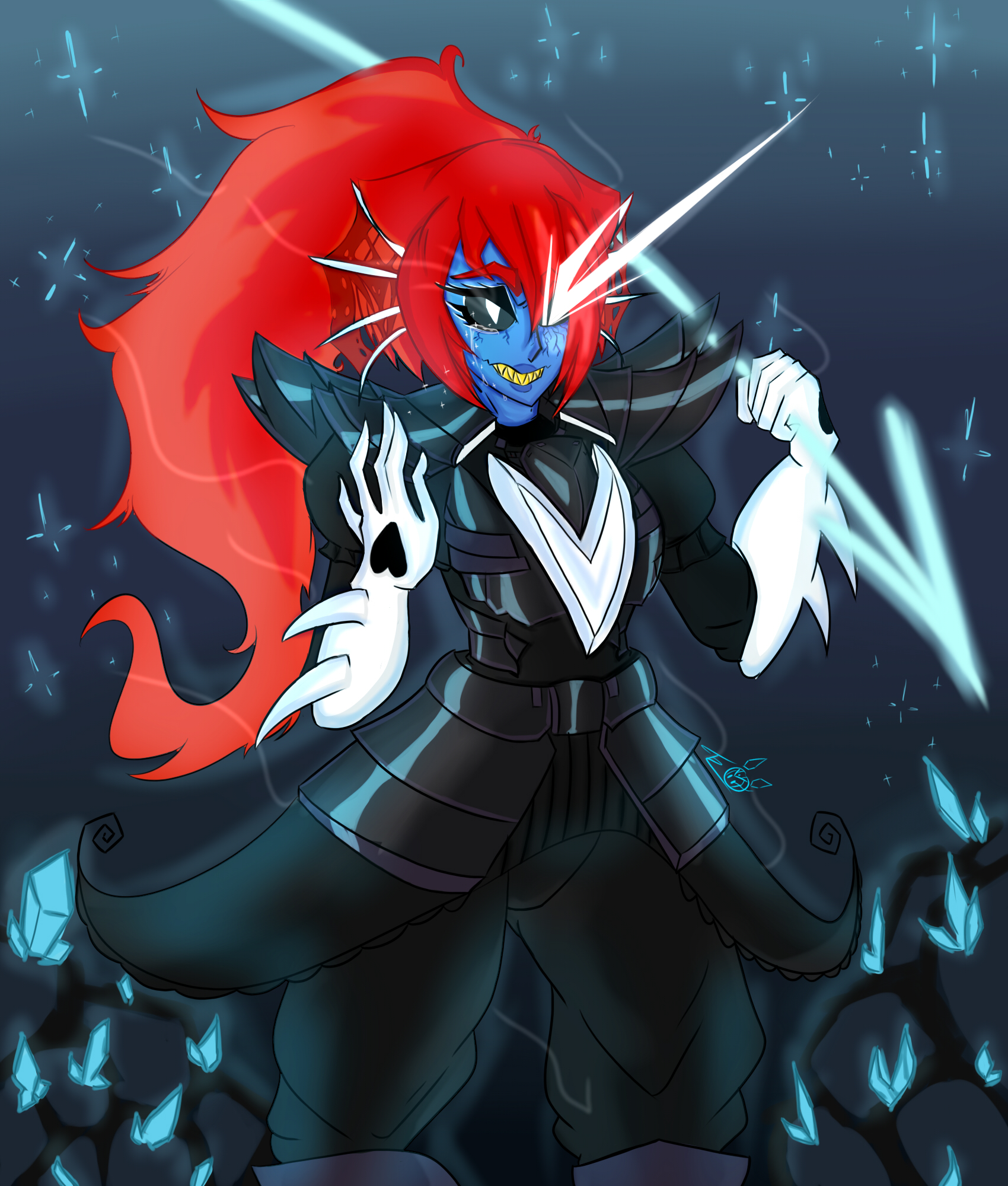 Undyne Masked Undyne the undying by Eriz119 on DeviantArt