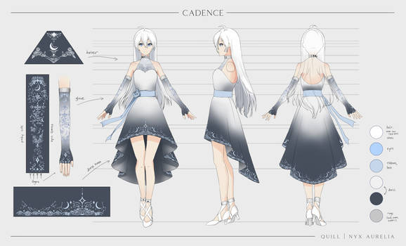 Cadence - character design sheet