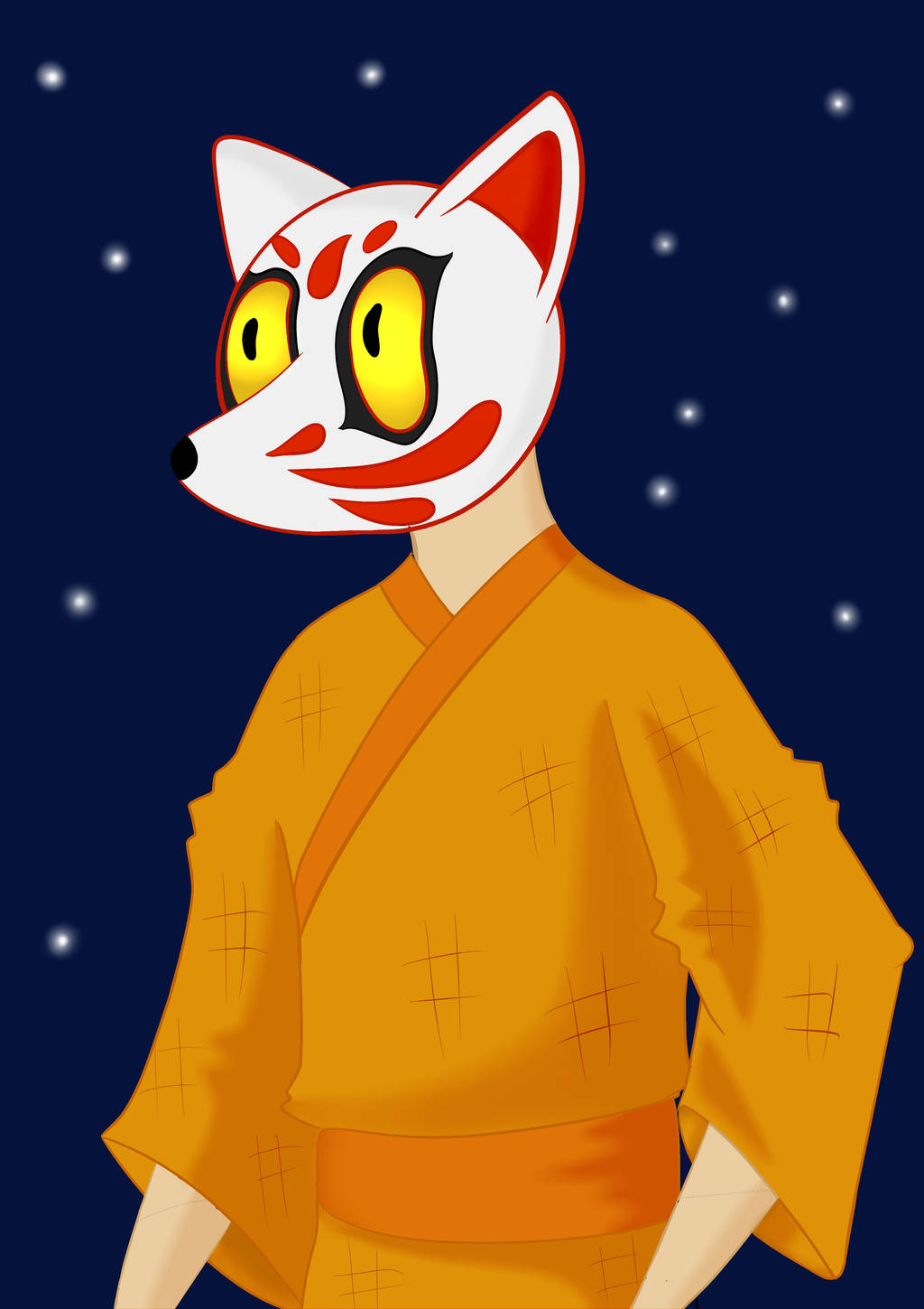 Kitsune Head by PlayTheFox