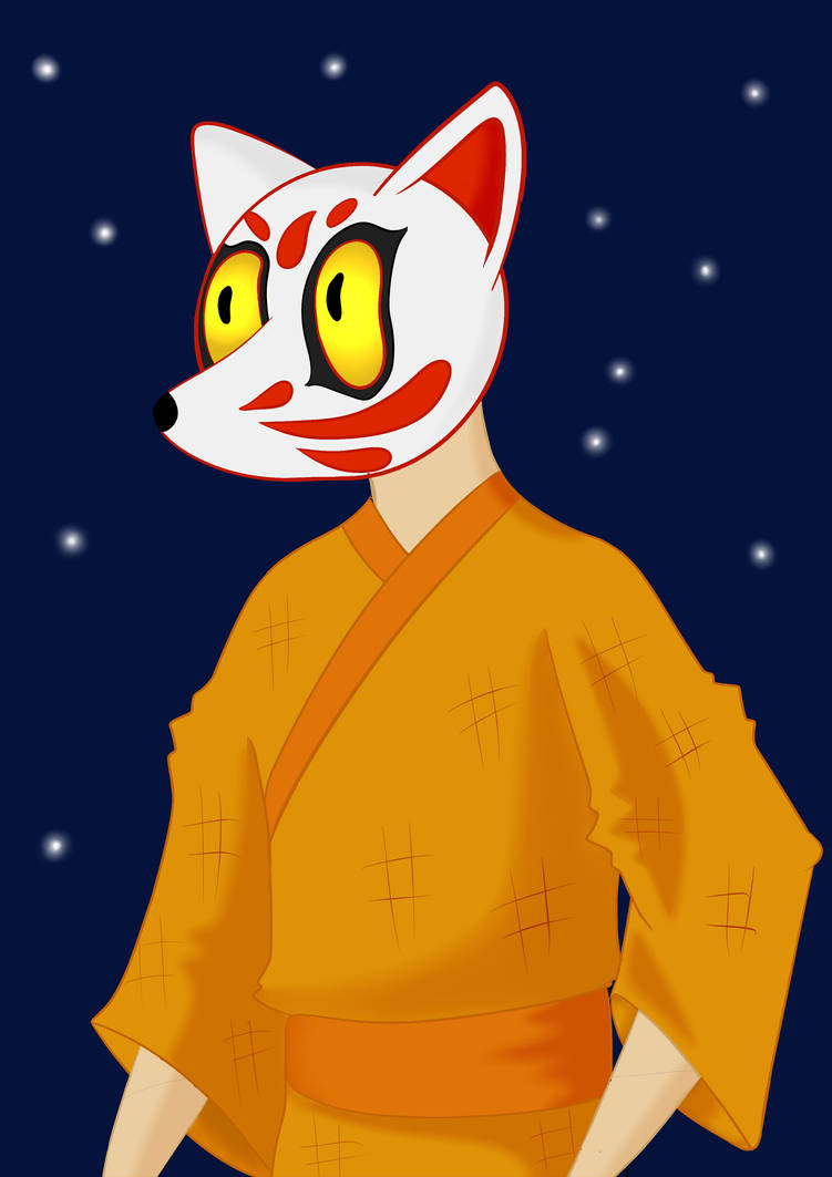 Kitsune Head by PlayTheFox