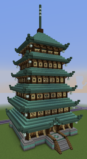 Minecraft Pagoda by Embernight-cat on DeviantArt