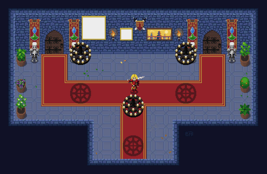 Castle Upstairs Hallway by RollToNotDie