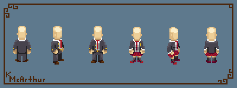 Shinigami Characters - Idle Animation by RollToNotDie