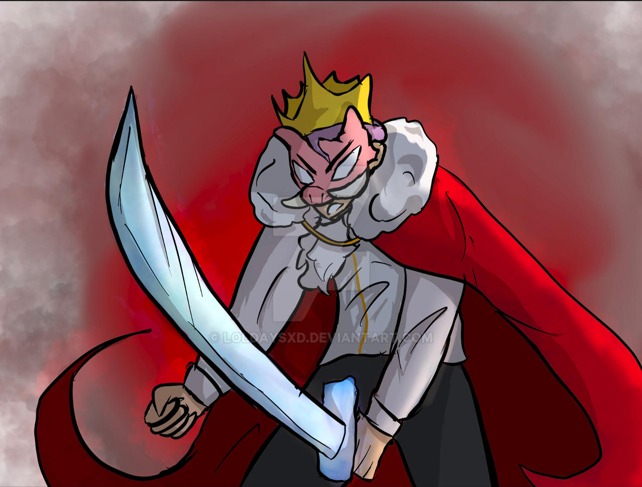 an art by me :) [PS: the sword and the technoblade pic and the