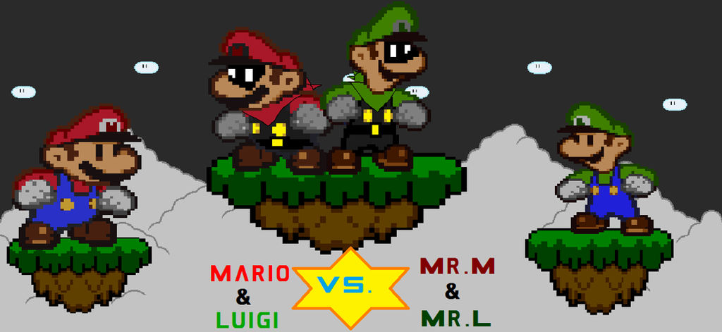 Mario And Luigi Vs Mr M And Mr L By Zekezurita On Deviantart