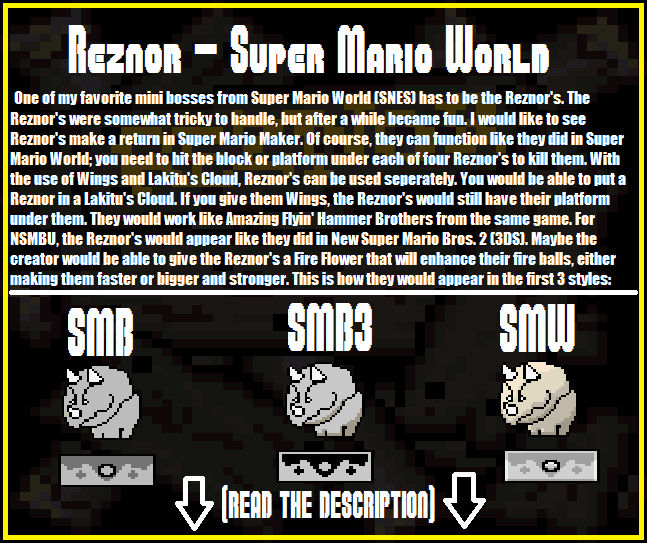 Super Mario Maker Idea #06 - Reznor by ZekeZurita on DeviantArt