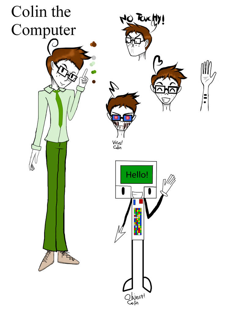 Colin Computer Colin the Computer Ref Sheet/Sketch Dump by deviantfangirl98 on DeviantArt