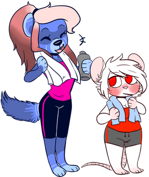 Claudia And Felicia Work Out