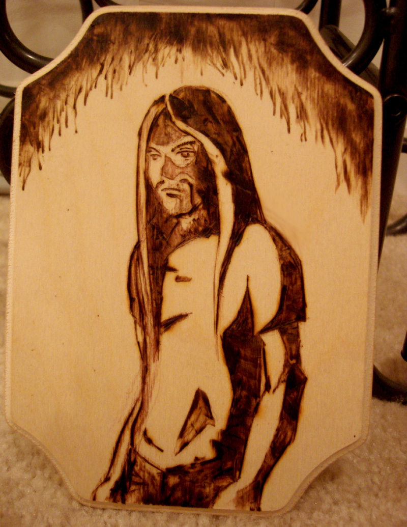 woodburnt Toki