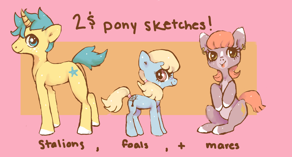 Pony Sketches 2$!