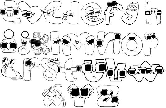 k (lowercase) Alphabet Lore Coloring Page in 2023