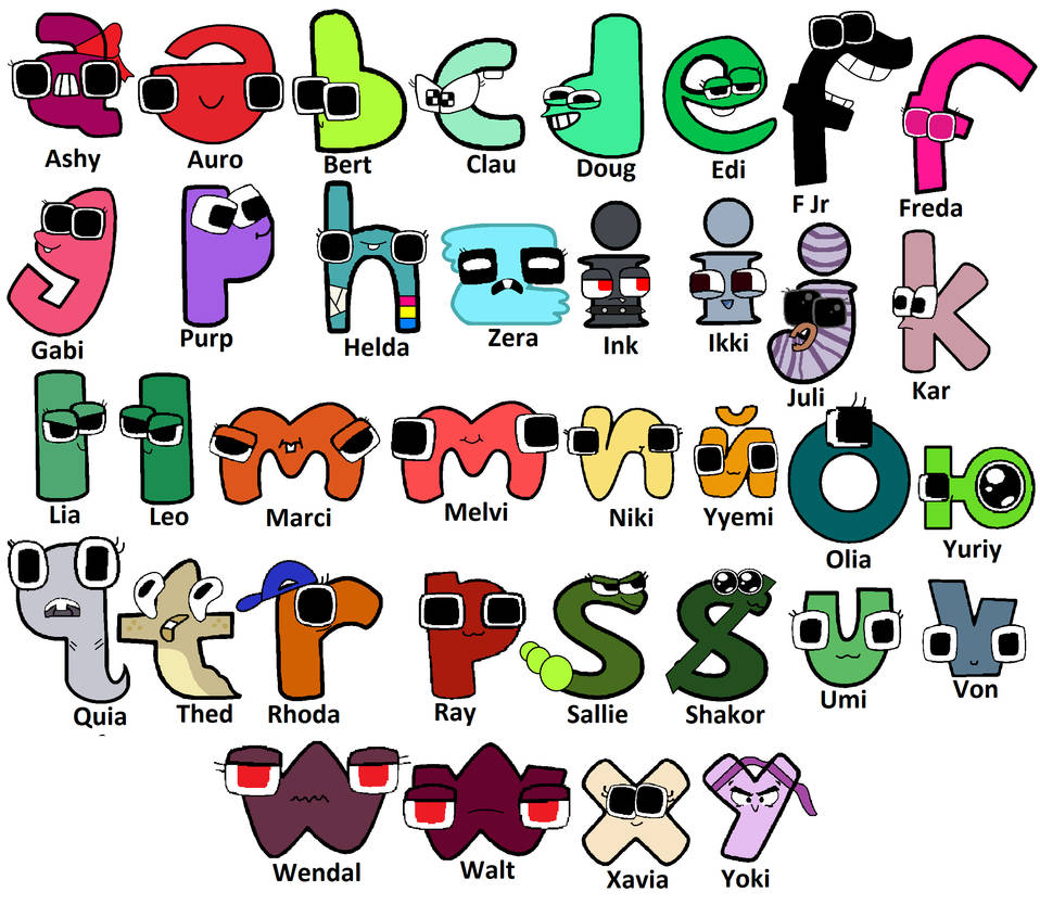Alphabet Lore daily drawings 9, 10, 11, 12, 13, 14, 15, and 16: I, J, K, L,  M, N, O, and P : r/alphabetfriends