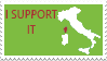 Italy and Corsica - I support it stamp
