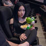 Barefoot Asian beauty in cinema