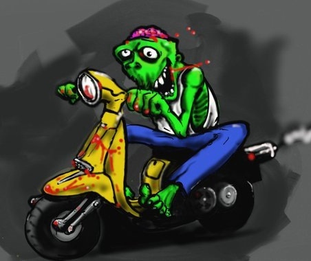 Zombie scooterboy