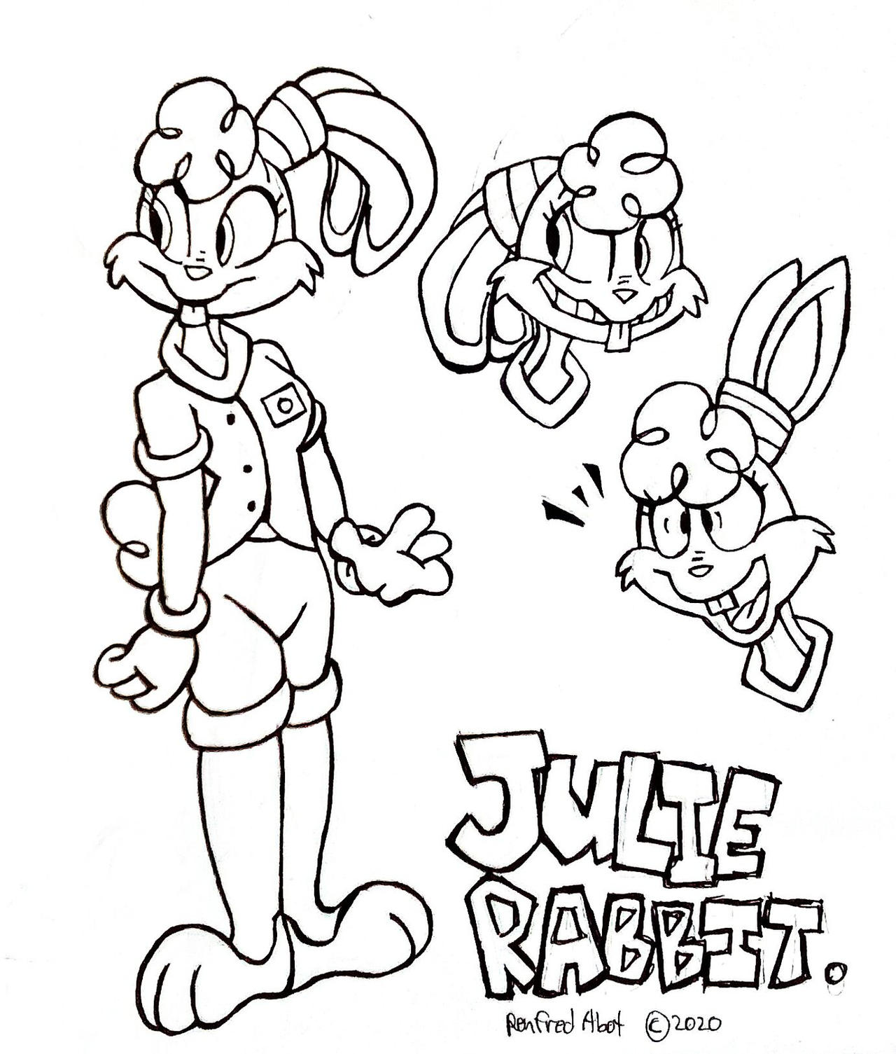 Juli Rabbit Julie rabbit model sheet (sort of) by renfred456 on DeviantArt