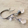 Tourmalated quartz.  Earrings