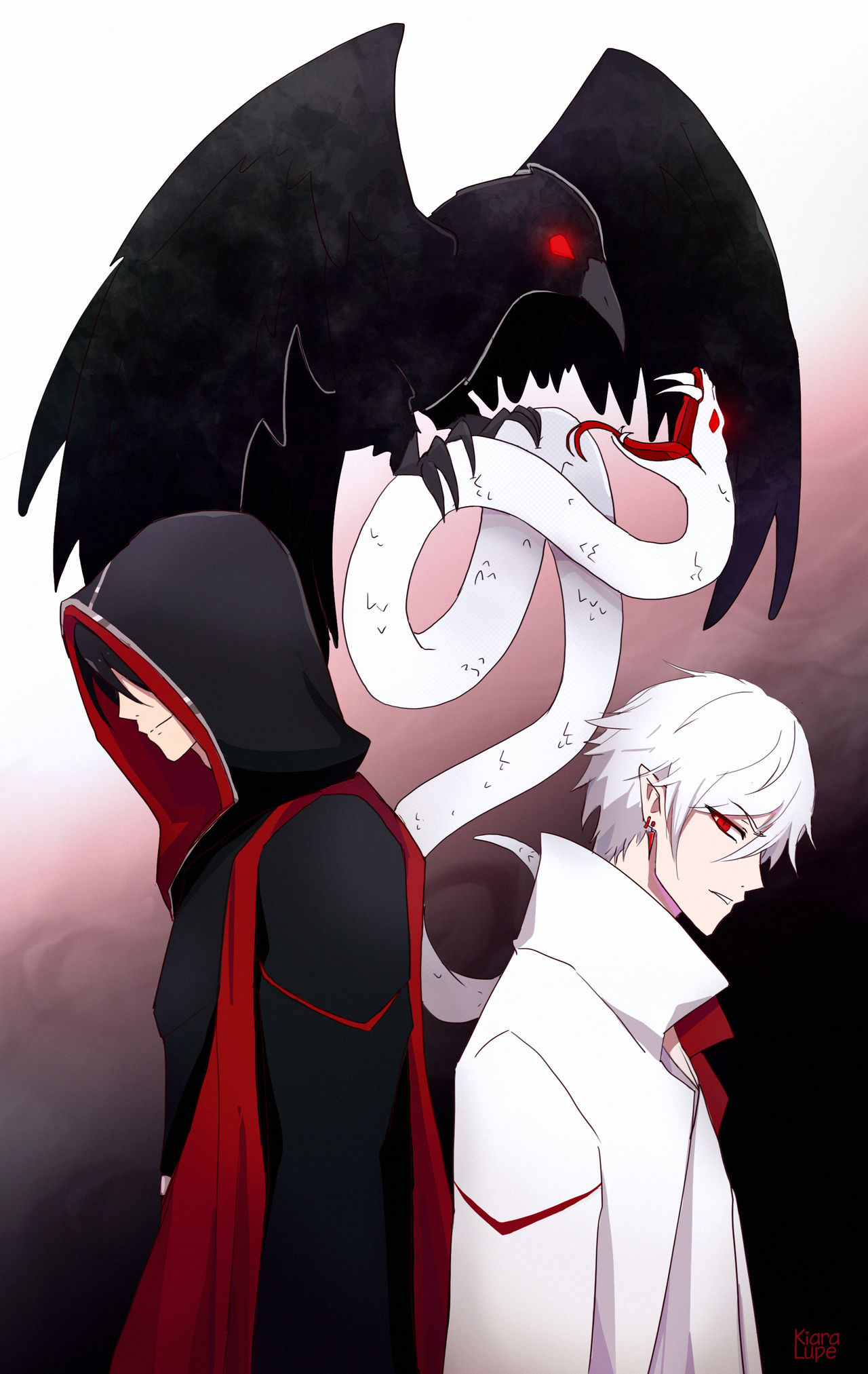Shadow Raveb The Shadow Raven and White Serpent by Kiara-Lupe on DeviantArt