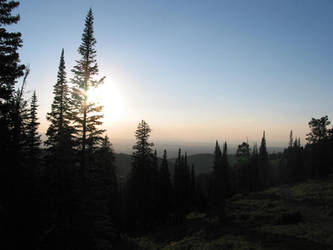 Sunset on a Mountain