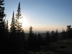 Sunset on a Mountain