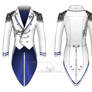 White formal tailcoat